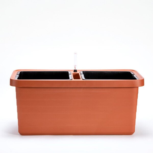 Samozavlažovací velkoobjemový truhlík Berberis DUO terakota 80 cm