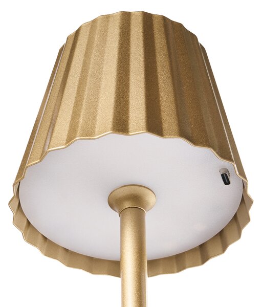 LED bezdrátová stolní lampa ABARO se stmívačem Kov Zlatá