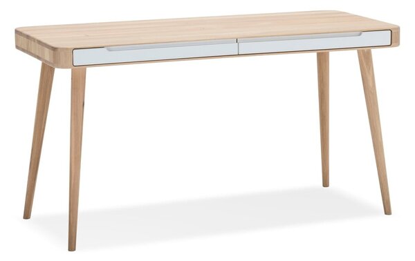 Pracovní stůl z dubového dřeva Gazzda Ena, 140 x 60 cm