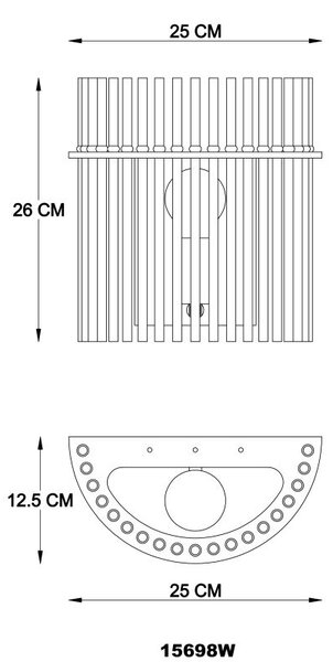 Globo Lighting Gorley nástěnné svítidlo 1x60 W kouřová 15698W