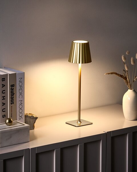 LED bezdrátová stolní lampa ABARO se stmívačem Kov Zlatá