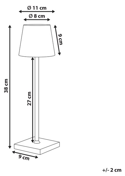 LED bezdrátová stolní lampa ABARO se stmívačem Kov Zlatá