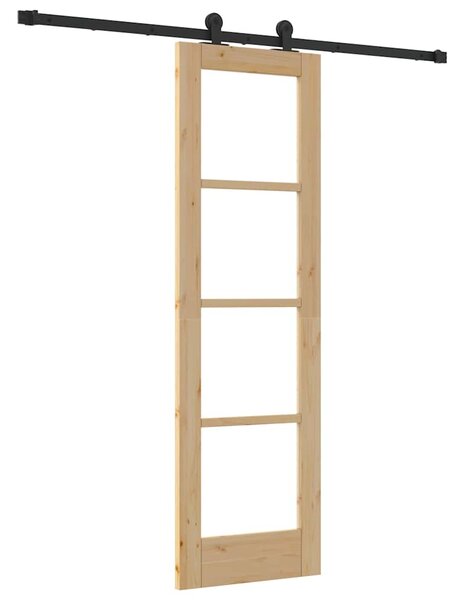 Posuvné dveře ORKDAL 61 x 198,5 cm Masivní borové dřevo a sklo 3331985