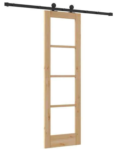 Posuvné dveře ORKDAL 61 x 198,5 cm Masivní borové dřevo a sklo 3331985