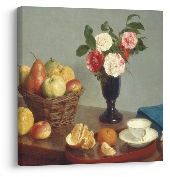 Obraz - Henri Fantin-Latour, Still Life, reprodukce (30x30 cm)