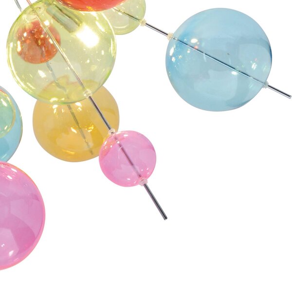 Näve Stropní světlo Aurinia Ø 57 cm barevné stínidlo, stmívatelný, Vícebarevná, Obývací pokoj / jídelna, Sklo, Young lifestyle