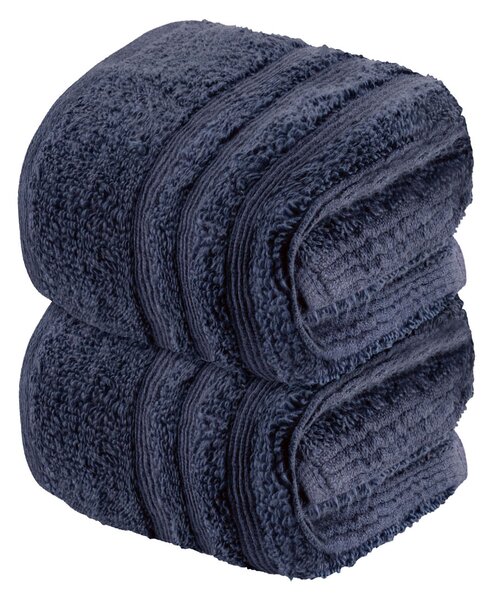 LIVARNO home Froté ručník pro hosty, 30 x 50 cm, 2 kusy (tmavě modrá) (100343613002)