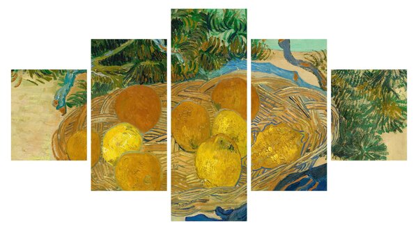 Obraz - Vincent van Gogh, Still Life of Oranges and Lemons with Blue Gloves, reprodukce (125x70 cm)