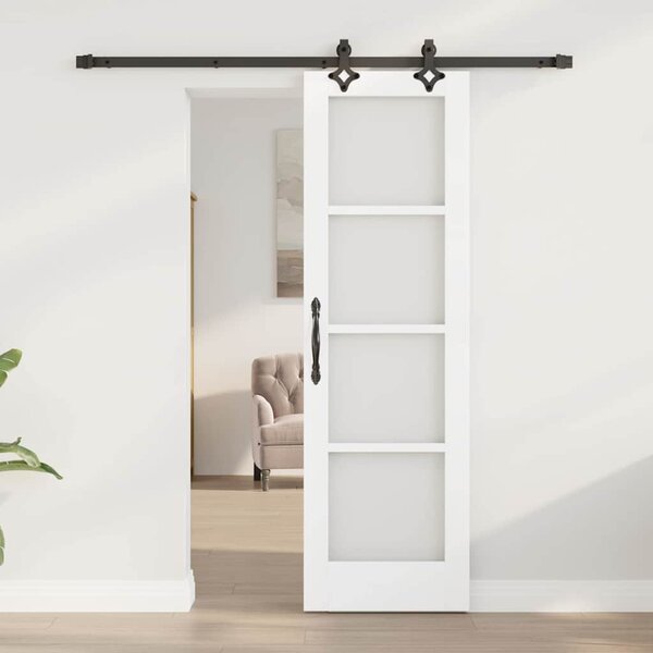 Posuvné dveře ORKDAL 61 x 198,5 cm Masivní borové dřevo a sklo 3332154