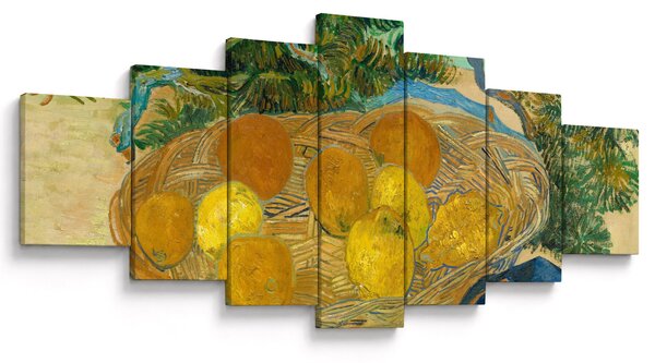 Obraz - Vincent van Gogh, Still Life of Oranges and Lemons with Blue Gloves, reprodukce (210x100 cm)