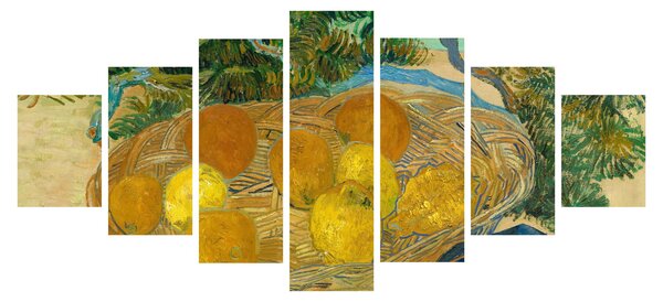 Obraz - Vincent van Gogh, Still Life of Oranges and Lemons with Blue Gloves, reprodukce (210x100 cm)