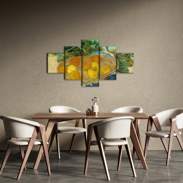 Obraz - Vincent van Gogh, Still Life of Oranges and Lemons with Blue Gloves, reprodukce (125x70 cm)