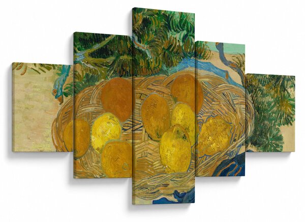 Obraz - Vincent van Gogh, Still Life of Oranges and Lemons with Blue Gloves, reprodukce (125x70 cm)