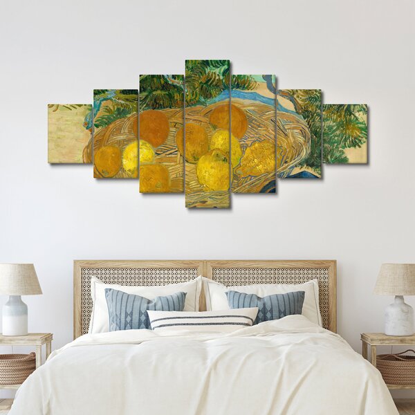 Obraz - Vincent van Gogh, Still Life of Oranges and Lemons with Blue Gloves, reprodukce (210x100 cm)