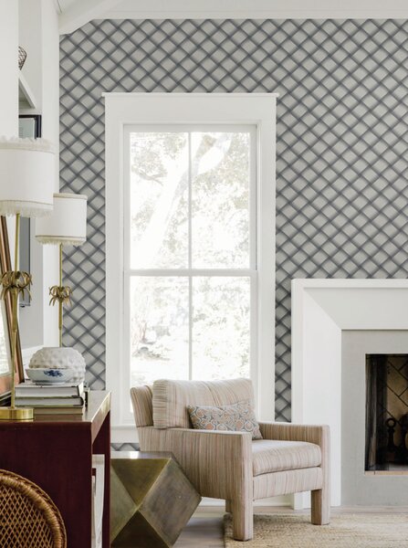 Modrá geometrická 3D vliesová tapeta na zeď, EV3969, Candice Olson Casual Elegance, York
