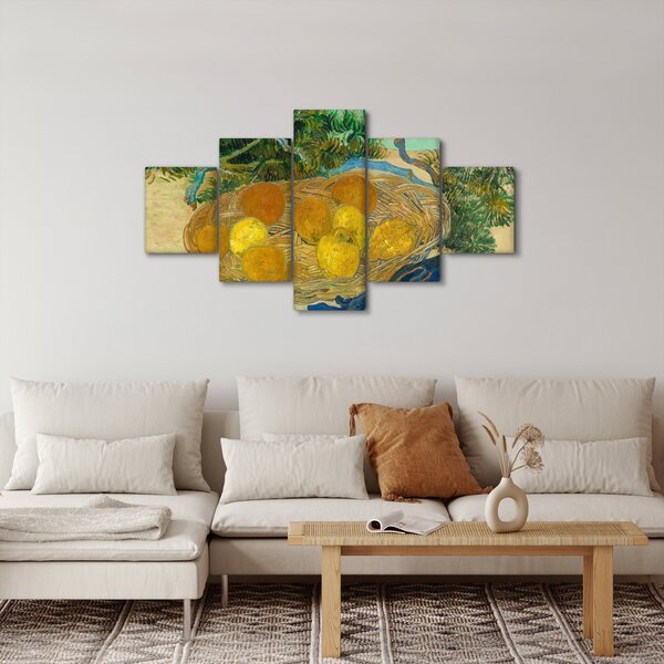 Obraz - Vincent van Gogh, Still Life of Oranges and Lemons with Blue Gloves, reprodukce (125x70 cm)