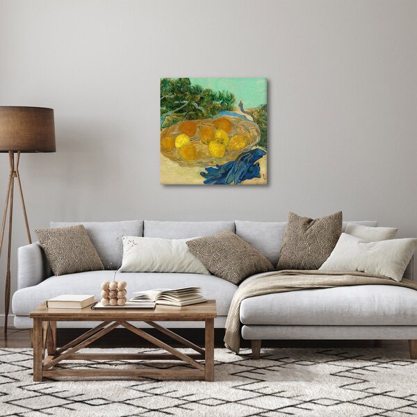 Obraz - Vincent van Gogh, Still Life of Oranges and Lemons with Blue Gloves, reprodukce (30x30 cm)