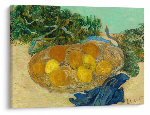 Obraz - Vincent van Gogh, Still Life of Oranges and Lemons with Blue Gloves, reprodukce (70x50 cm)