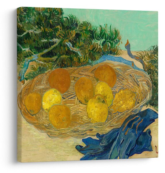 Obraz - Vincent van Gogh, Still Life of Oranges and Lemons with Blue Gloves, reprodukce (30x30 cm)