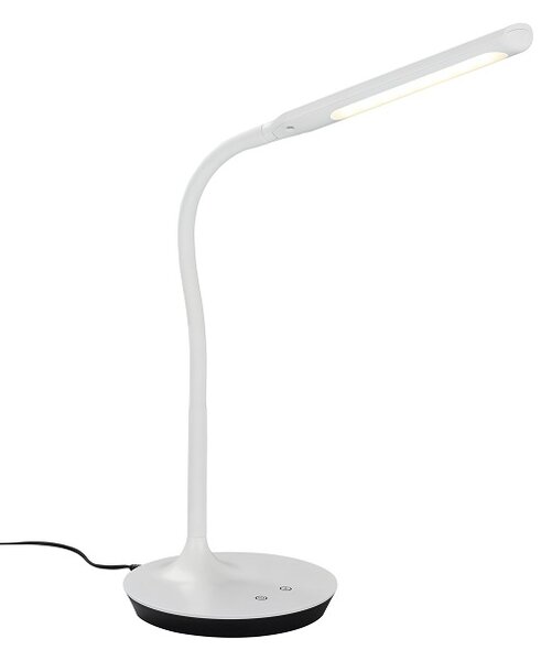 Trio Leuchten 527090131 POLO - Dotykem stmívatelná bílá lampička se změnou barvy světla, LED 5W, 3000 + 4000 + 5000K (Stolní lampička ideální na pracovní stolek)