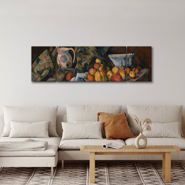 Obraz - Paul Cézanne, Still Life with Apples and Peaches, reprodukce (170x50 cm)