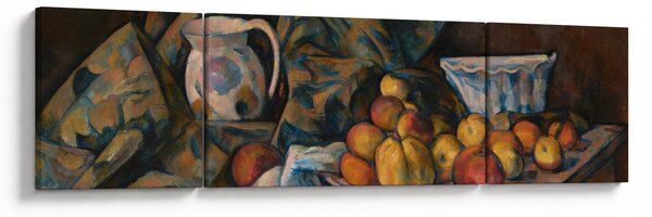 Obraz - Paul Cézanne, Still Life with Apples and Peaches, reprodukce (170x50 cm)