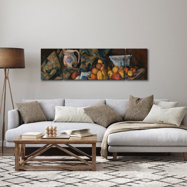 Obraz - Paul Cézanne, Still Life with Apples and Peaches, reprodukce (170x50 cm)