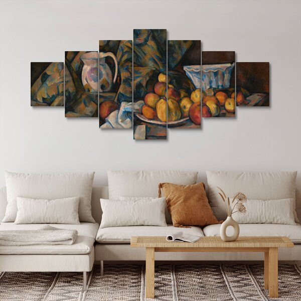Obraz - Paul Cézanne, Still Life with Apples and Peaches, reprodukce (210x100 cm)