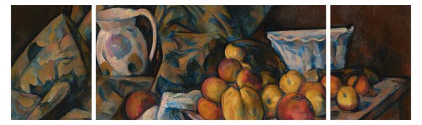 Obraz - Paul Cézanne, Still Life with Apples and Peaches, reprodukce (170x50 cm)