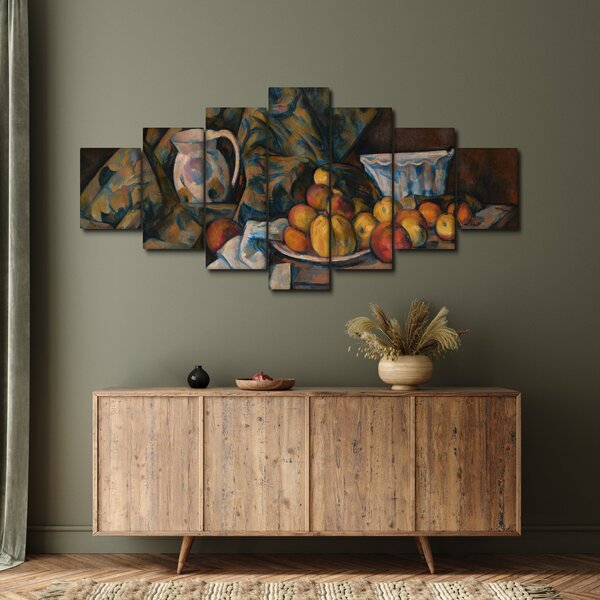 Obraz - Paul Cézanne, Still Life with Apples and Peaches, reprodukce (210x100 cm)