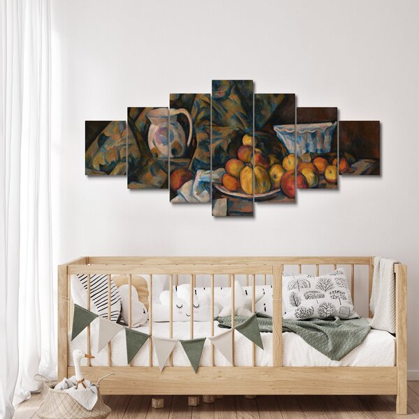 Obraz - Paul Cézanne, Still Life with Apples and Peaches, reprodukce (210x100 cm)