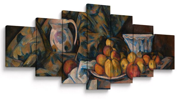 Obraz - Paul Cézanne, Still Life with Apples and Peaches, reprodukce (210x100 cm)