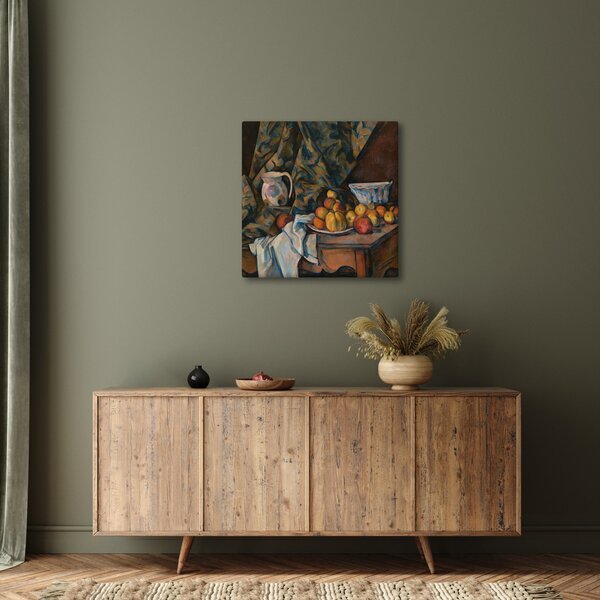 Obraz - Paul Cézanne, Still Life with Apples and Peaches, reprodukce (30x30 cm)