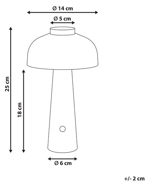 LED bezdrátová stolní lampa AGUSAN se stmívačem Kov Šedá