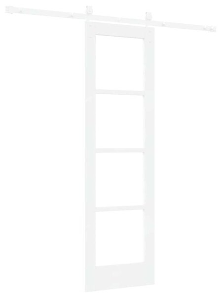 Posuvné dveře 61 x 198,5 cm Masivní borové dřevo a sklo Bílá 3332350