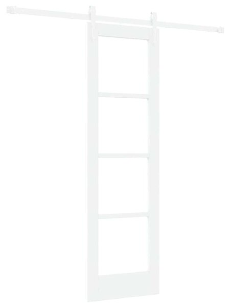 Posuvné dveře 61 x 198,5 cm Masivní borové dřevo a sklo Bílá 3332350