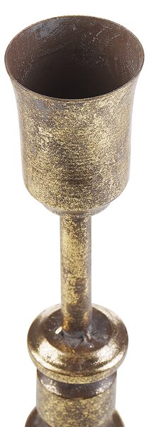 Sada 2 svícnů SALAMINA Kov 63/49 cm Zlatá