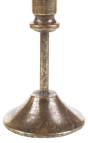 Sada 2 svícnů SALAMINA Kov 63/49 cm Zlatá
