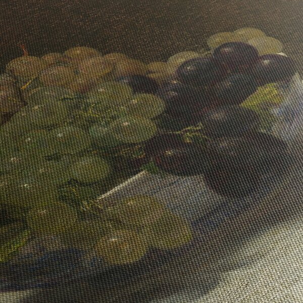 Obraz - Henri Fantin-Latour, Still Life with Grapes and a Carnation, reprodukce (30x30 cm)
