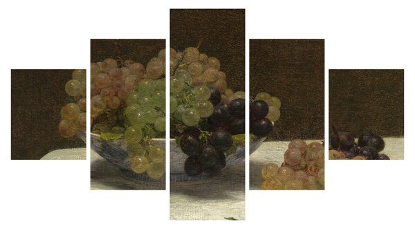 Obraz - Henri Fantin-Latour, Still Life with Grapes and a Carnation, reprodukce (125x70 cm)