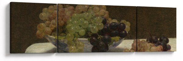 Obraz - Henri Fantin-Latour, Still Life with Grapes and a Carnation, reprodukce (170x50 cm)