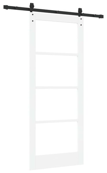 Posuvné dveře ORKDAL 83 x 202 cm Masivní borové dřevo a sklo 3332446