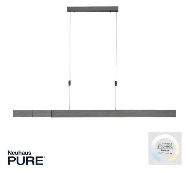 Paul Neuhaus Závěsné LED svítidlo PURE-MOTO, 3x13W, d. 120 cm, 2700-5000K, nastavitelné Barva: Zlatá