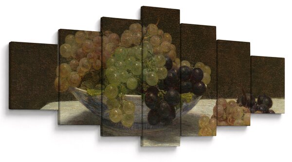 Obraz - Henri Fantin-Latour, Still Life with Grapes and a Carnation, reprodukce (210x100 cm)