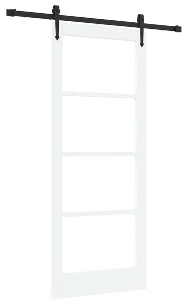 Posuvné dveře ORKDAL 83 x 202 cm Masivní borové dřevo a sklo 3332446
