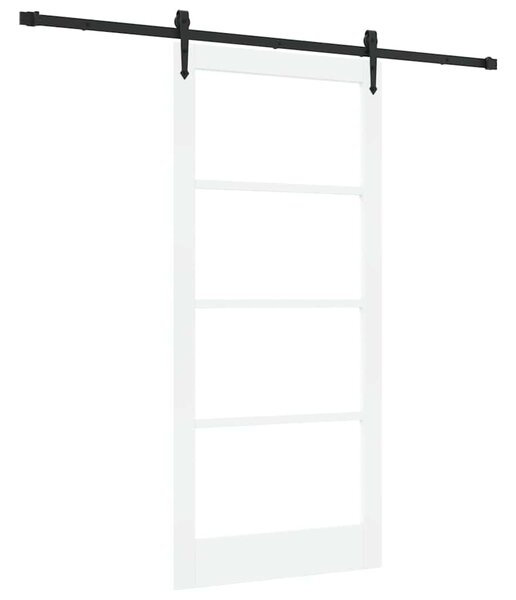 Posuvné dveře ORKDAL 93 x 202 cm Masivní borové dřevo a sklo 3332484