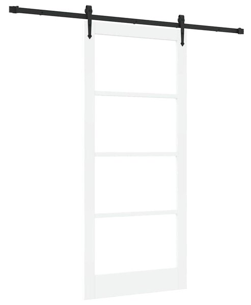 Posuvné dveře ORKDAL 93 x 211 cm Masivní borové dřevo a sklo 3332486