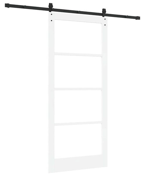 Posuvné dveře ORKDAL 93 x 211 cm Masivní borové dřevo a sklo 3332486