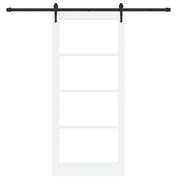 Posuvné dveře ORKDAL 93 x 211 cm Masivní borové dřevo a sklo 3332486