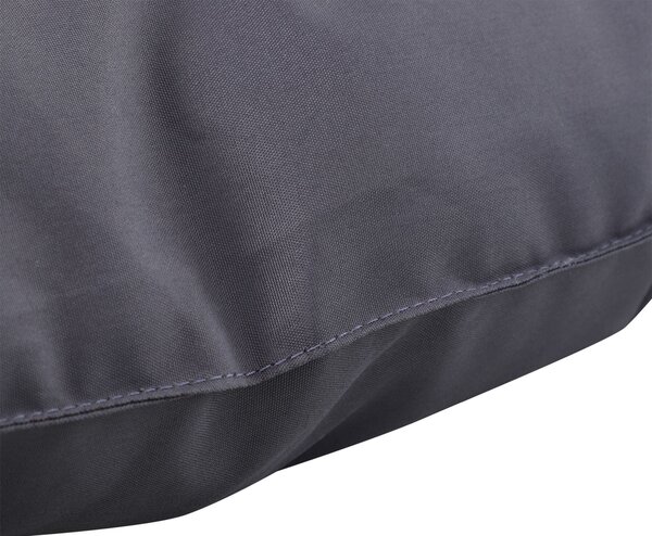 Polštář na lavičku Outsunny s opěrkou 132x110x10 cm pro zahradní lavičku s 6 upevňovacími provázky pro terasu Tmavě šedá | Aosom